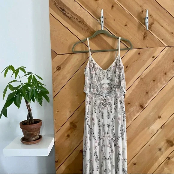 adrianna papell floral beaded blouson dress Adrianna Papell AP1E209840